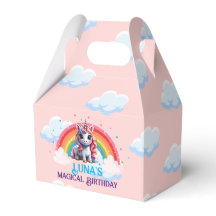 Rainbow Party Unicorn Gefälligkeitsboxen