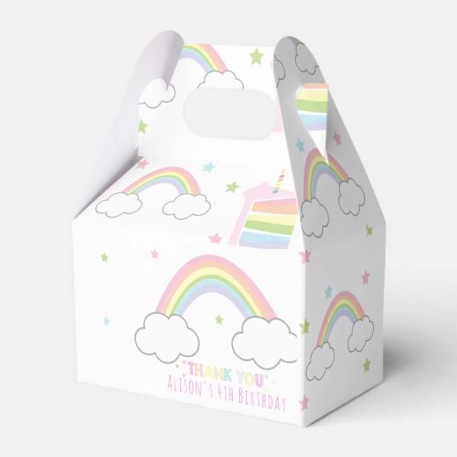 Rainbow Party Vielen Dank Geschenkschachtel (Vorderseite)