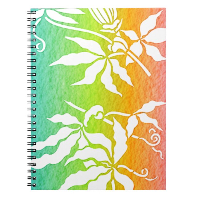 Rainbow Passion Blume Notizblock (Vorderseite)