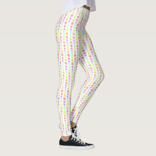 Rainbow Pastel Dots Muster Leggings