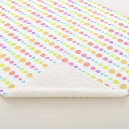 Rainbow Pastel Dots Muster Sherpadecke