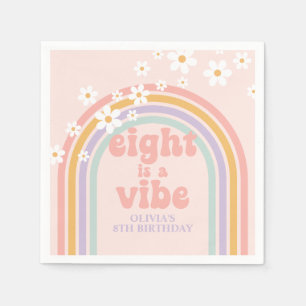 Rainbow Pastel Eight is a Vibe 8. Geburtstag Serviette