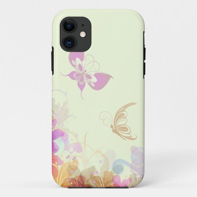 Rainbow Pastel Florals Case-Mate iPhone Hülle (Rückseite)
