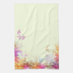 Rainbow Pastel Florals Geschirrtuch
