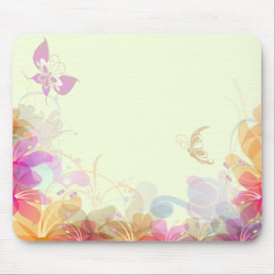 Rainbow Pastel Florals Mousepad