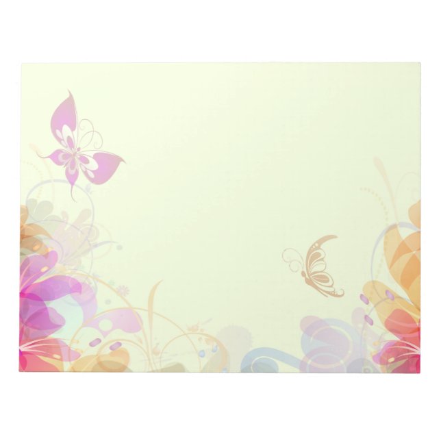 Rainbow Pastel Florals Notizblock (Vorderseite)
