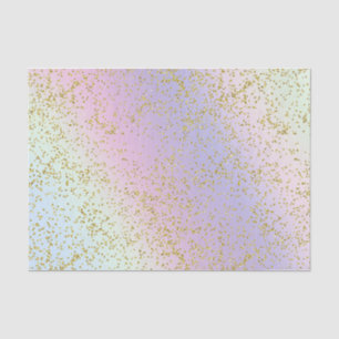 Rainbow Pastel Gold Glitzer Fantasy Birthday Party Seidenpapier