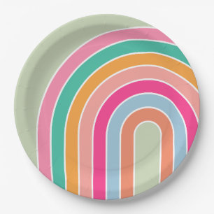 Rainbow Pastel Green Pappteller