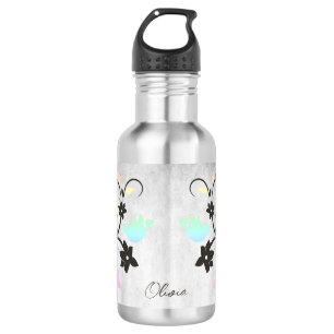 Rainbow Pastel Lovebirds Personalisiert Edelstahlflasche