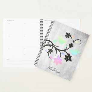 Rainbow Pastel Lovebirds Personalisiert Planner Planer