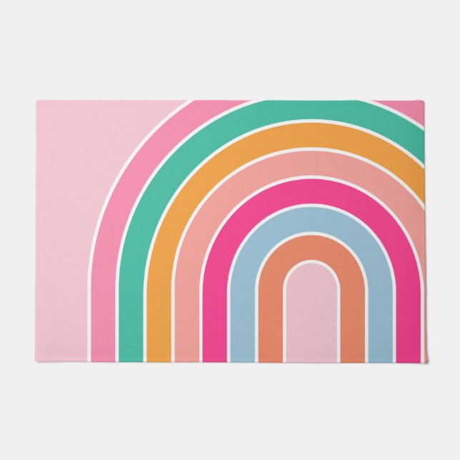 Rainbow Pastel Pink Fußmatte (Vorderseite)