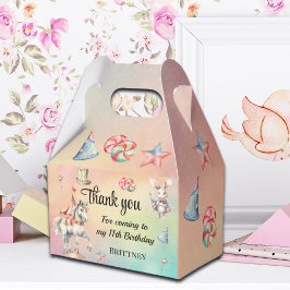 Rainbow Pastel w Animals 11. Geburtstag Gefälligke Geschenkschachtel