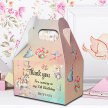 Rainbow Pastel w Animals 7. Geburtstag