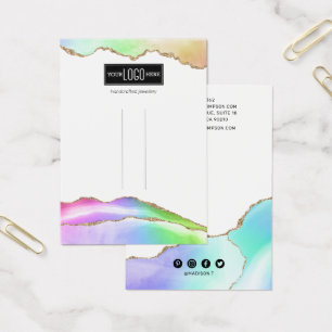 Rainbow Pastell Agate Hair Clip Display