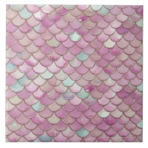 Rainbow pastellfarbene Meerjungfrau Keramik Tile Fliese