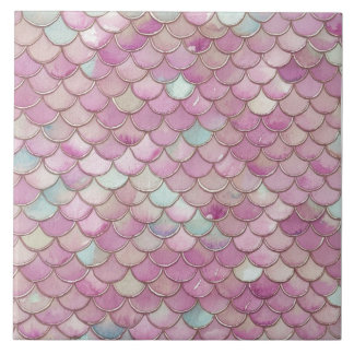 Rainbow pastellfarbene Meerjungfrau Keramik Tile Fliese