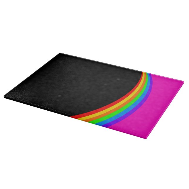 RAINBOW PATTERN SCHNEIDEBRETT (Ecke)