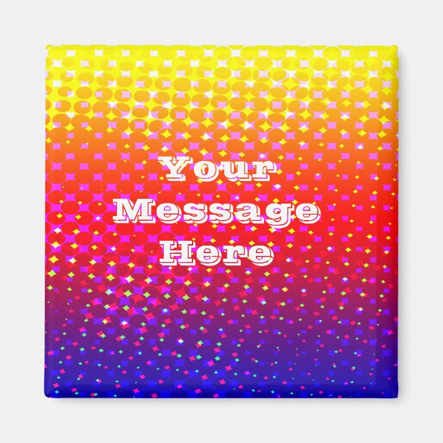 Rainbow Pattern Sparkle Magnet (Vorne)