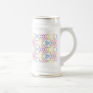 Rainbow Patternpolka Bierglas