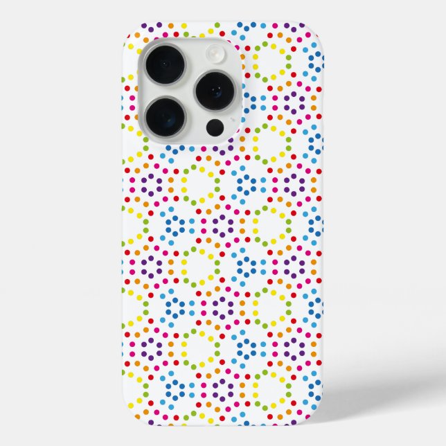 Rainbow Patternpolka Case-Mate iPhone Hülle (Rückseite)