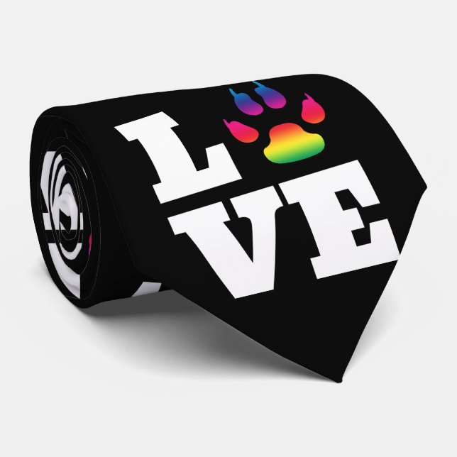 Rainbow paw krawatte (Gerollt)