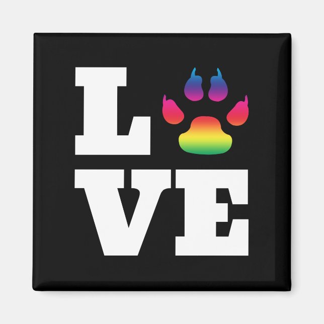 Rainbow paw magnet (Vorne)