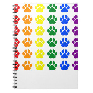 Rainbow Paw Print Dog Paw LGBT Pride LGBT-Unterstü Notizblock