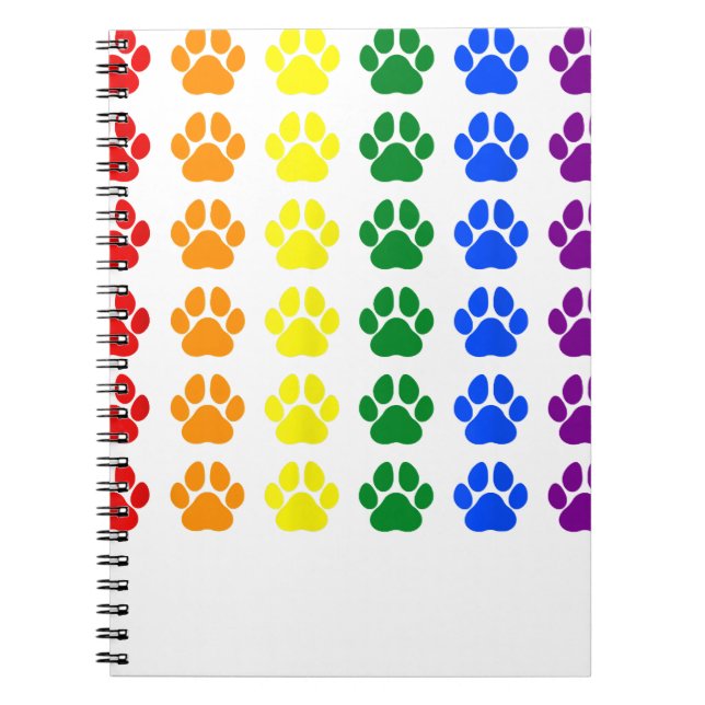 Rainbow Paw Print Dog Paw LGBT Pride LGBT-Unterstü Notizblock (Vorderseite)