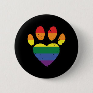 Rainbow Paw Printheart Pet Lovers Prix Button