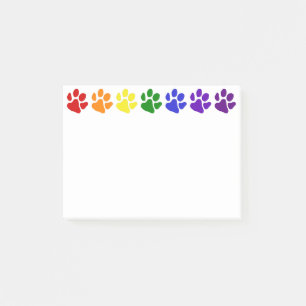Rainbow Paws Post-it Klebezettel