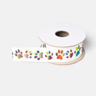 Rainbow Paws Ribbon Ripsband