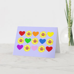 Rainbow Peace Card Dankeskarte