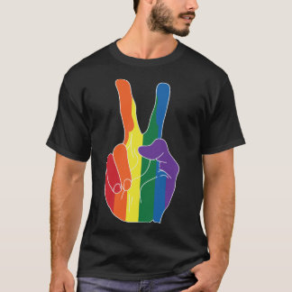 Rainbow Peace Hand, LGBT Gay Pride Monat T-Shirt