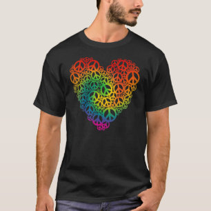 Rainbow Peace Heart T-Shirt