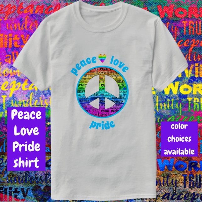 Rainbow Peace Liebe Pride T-Shirt (Von Creator hochgeladen)