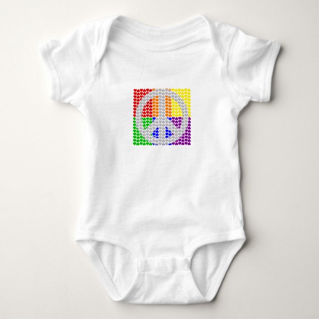 Rainbow Peace Shirt - wählen Sie Stil & Farbe (Vorderseite)