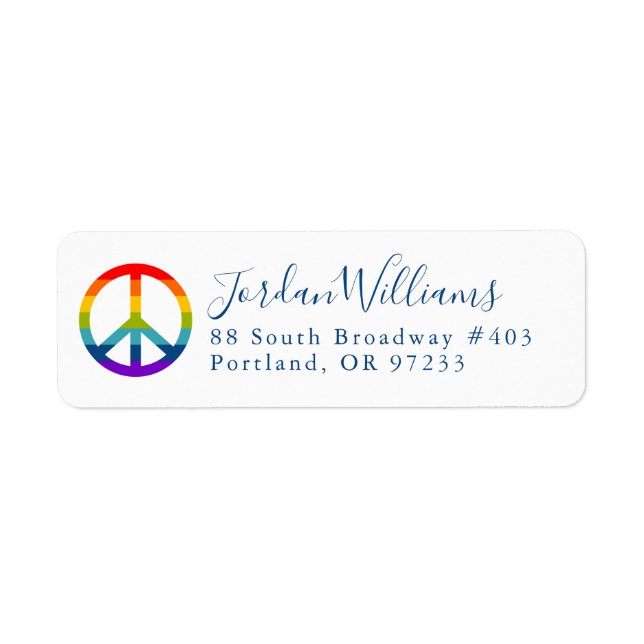 Rainbow Peace Sign (Vorne)