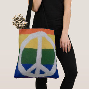 Rainbow Peace Sign Bag Tasche