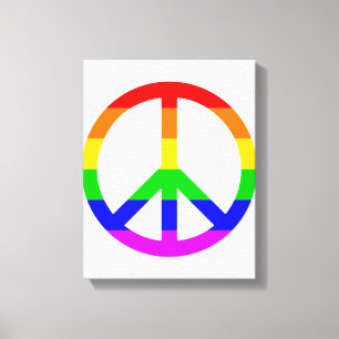 Rainbow Peace Sign Leinwanddruck