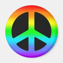 Rainbow Peace Sign Magnet