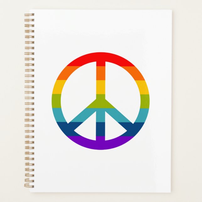 Rainbow Peace Sign Planer (Vorderseite)