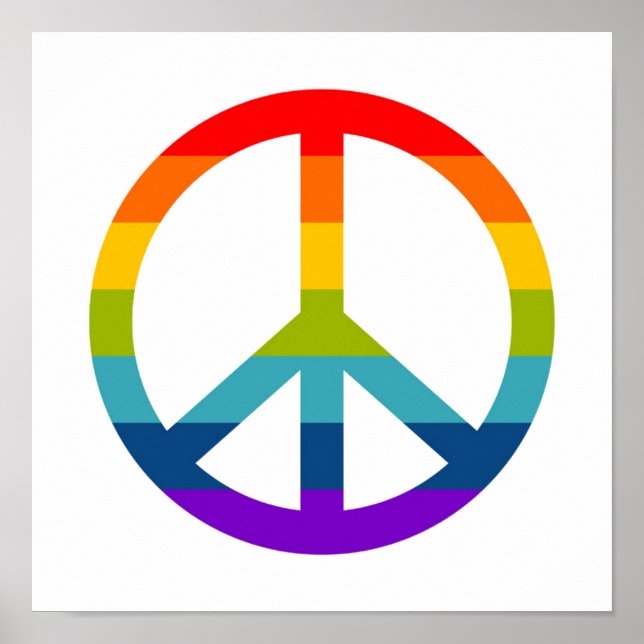 Rainbow Peace Sign Poster (Vorne)