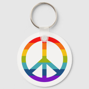 Rainbow Peace Sign Schlüsselanhänger