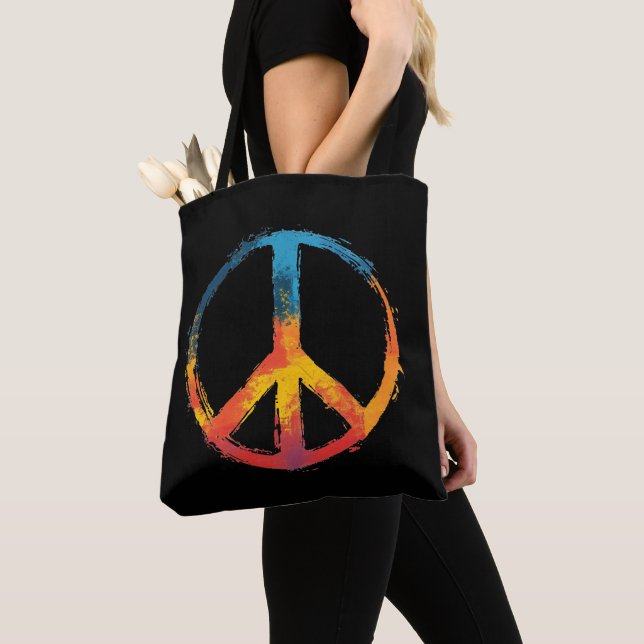 Rainbow Peace Sign Tasche (Von Nahem)