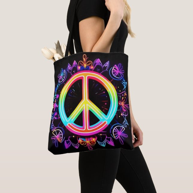 Rainbow Peace Symbol Art Tasche (Von Nahem)