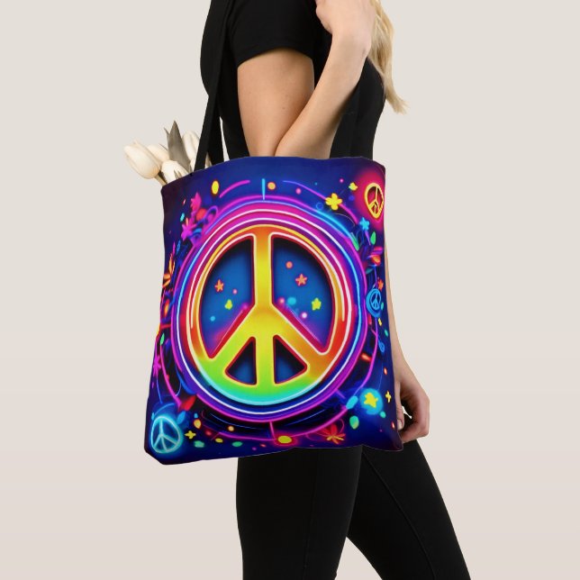 Rainbow Peace Symbol Art Tasche (Von Nahem)