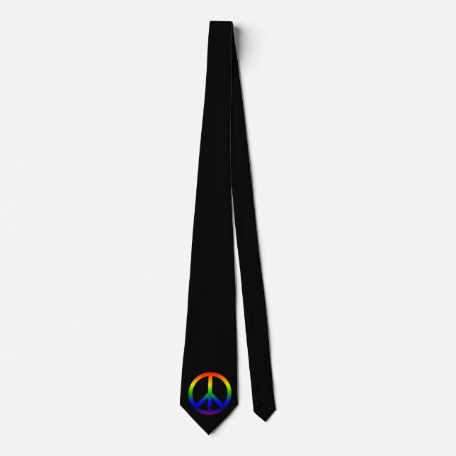Rainbow Peace Symbol Krawatte (Vorderseite)