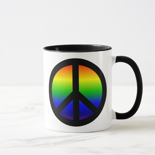 Rainbow Peace Symbol Tasse (Rechts)