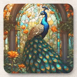 Rainbow Peacock Beverage Coaster Set Getränkeuntersetzer