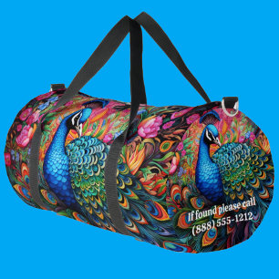 Rainbow Peacock Grand sac à double